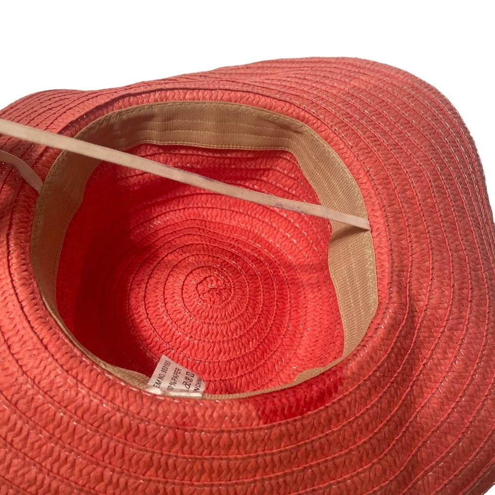 Peach Hat With Contrasting  Bow - Picture 6 of 8